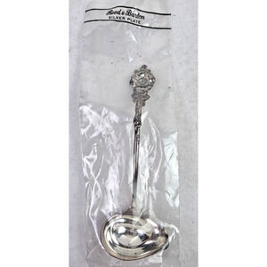 Vintage Reed & Barton Harlequin Apple Blossom Silver Plated Sauce Gravy Ladle